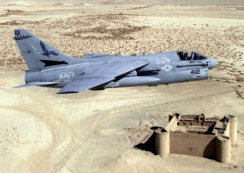 attack squadron va-72 blue hawks a-7e corsair desert storm iraq 1990 uss john f. kennedy cv-67