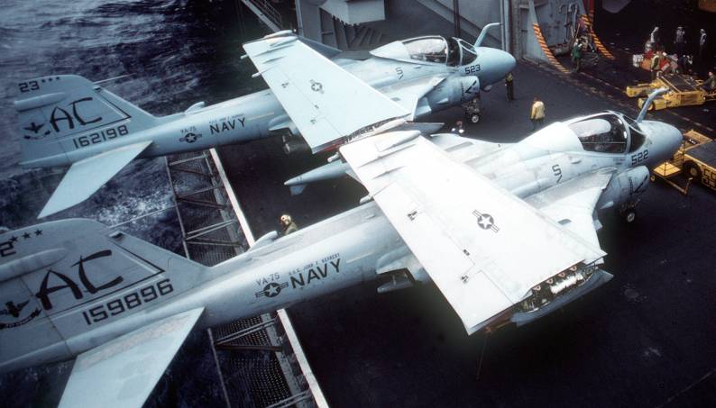 va-75 sunday punchers a-6e intruder carrier air wing cvw-3 uss john f. kennedy cv 67
