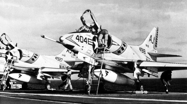 attack squadron va-81 crusaders a4d-2 skyhawk detachment 45 cvsg-56 uss essex cvs 9