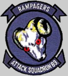va-83 rampagers crest insignia patch badge attack squadron atkron us navy