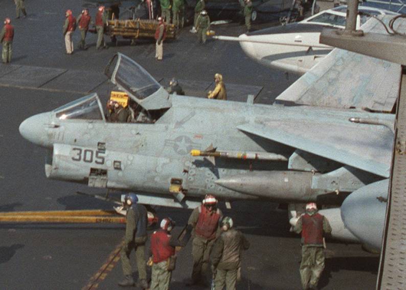 va-83 rampagers attack squadron a-7e corsair cvw-17 uss saratoga cv 60 off lybia el dorado canyon 1986