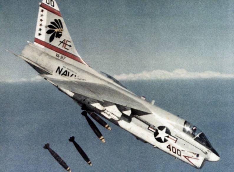 a-7e corsair va-87 golden warriors atkron attack squadron us navy