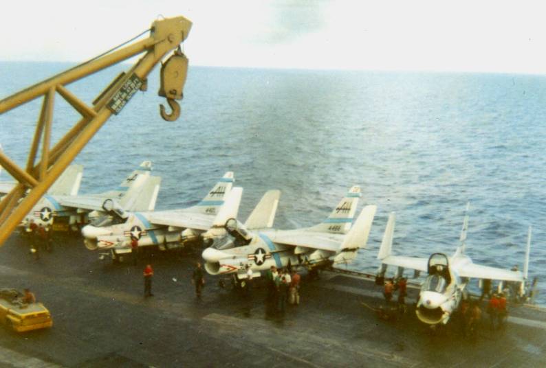 attack squadron va-87 golden warriors a-7b corsair carrier air wing cvw-16 uss ticonderoga cva 14