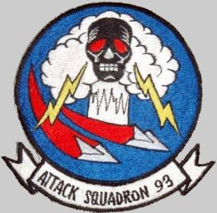 attack squadron va-93 blue blazers insignia patch crest badge atkron a-4 skyhawk us navy
