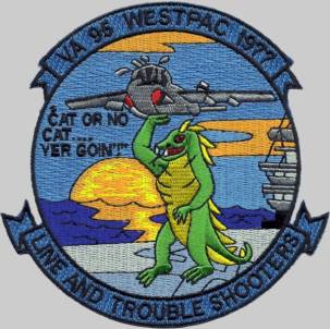 va-95 green lizards cruise patch a-6 intruder us navy