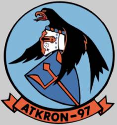 va-97 warhawks crest insignia patch badge attack squadron atkron us navy a-7 corsair
