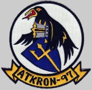 va-97 warhawks patch crest insignia atkron us navy a-7 corsair ii