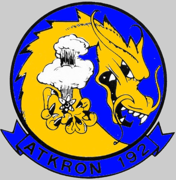va-192 golden dragons insignia crest patch badge attack squadron us navy 03c