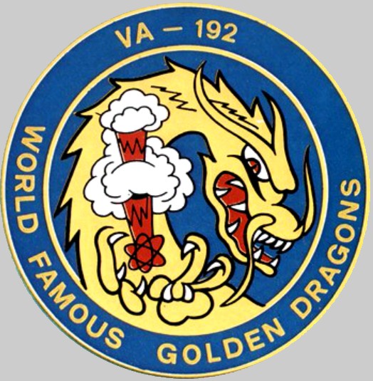 va-192 golden dragons insignia crest patch badge attack squadron us navy 04c
