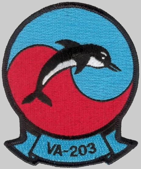 va-203 blue dolphins insignia crest patch badge attack squadron us navy 02x