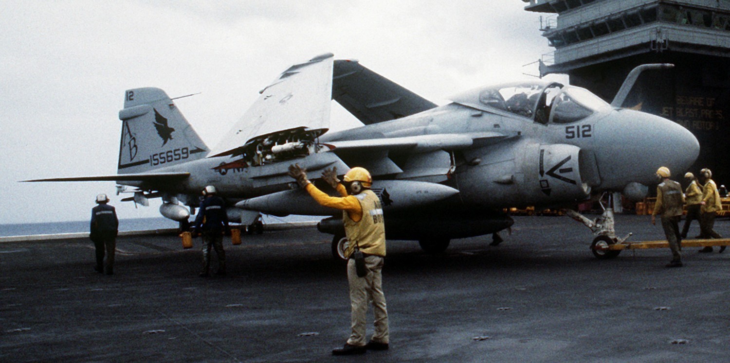 va-85 black falcons attack squadron us navy a-6e intruder carrier air wing cvw-1 uss america cv-66 19