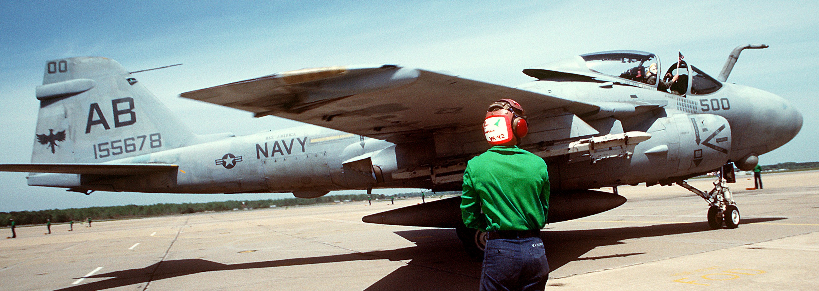 va-85 black falcons attack squadron us navy a-6e intruder carrier air wing cvw-1 uss america cv-66 26 nas oceana operation desert storm shield 1991