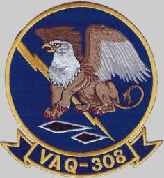 vaq-308 griffins crest insignia patch badge tactical electronic warfare squadron ka-3b skywarrior nas alameda us navy
