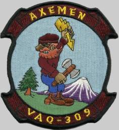 vaq-309 axemen crest insignia patch badge tactical electronic warfare squadron us navy