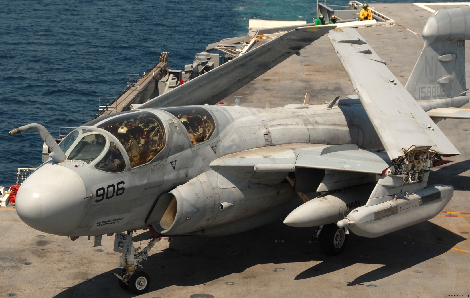 vaq-129 vikings electronic attack squadron fleet replacement frs us navy ea-6b prowler 34 uss george h. w. bush cvn-77