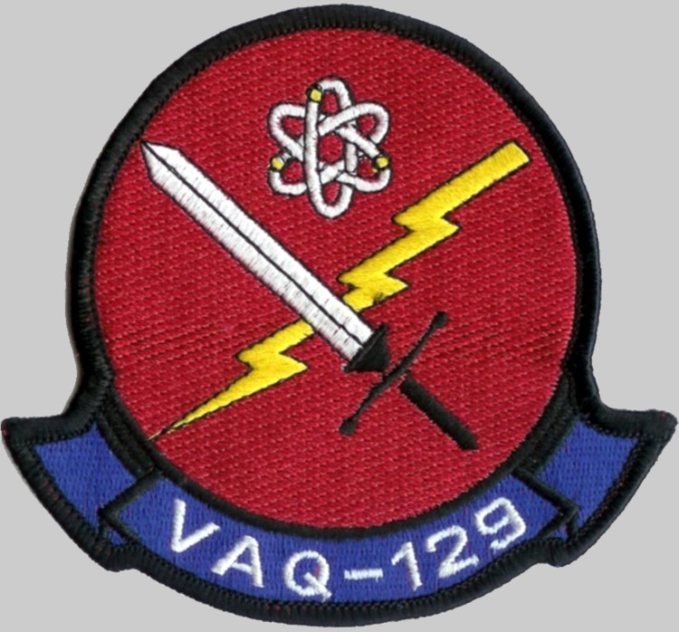vaq-129 vikings insignia crest patch badge electronic attack squadron us navy 02p