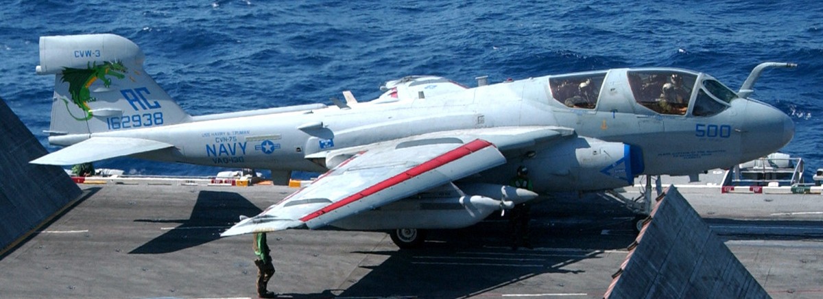 vaq-130 zappers electronic attack squadron vaqron us navy grumman ea-6b prowler aircraft carrier air wing cvw-3 uss harry s. truman cvn-75 23