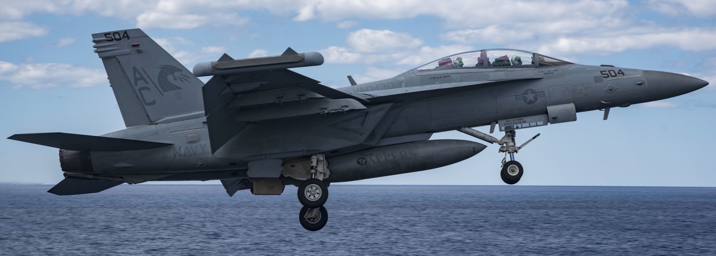 vaq-130 zappers electronic attack squadron vaqron us navy boeing ea-18g growler aircraft carrier air wing cvw-3 uss dwight d. eisenhower cvn-69 44