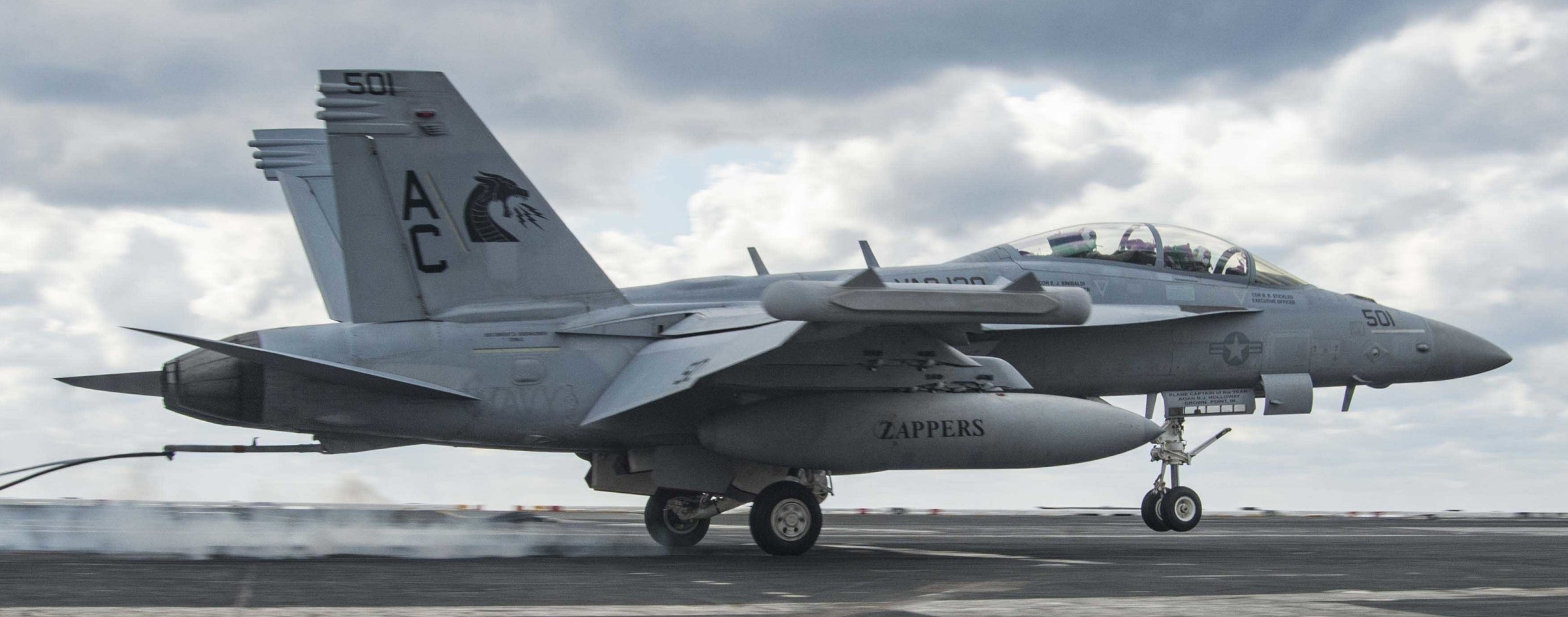 vaq-130 zappers electronic attack squadron vaqron us navy boeing ea-18g growler aircraft carrier air wing cvw-3 uss dwight d. eisenhower cvn-69 117