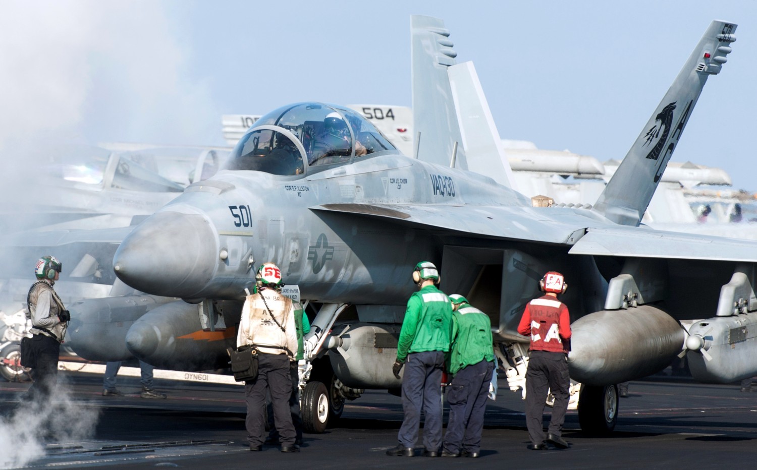 vaq-130 zappers electronic attack squadron vaqron us navy boeing ea-18g growler aircraft carrier air wing cvw-3 uss harry s. truman cvn-75 122