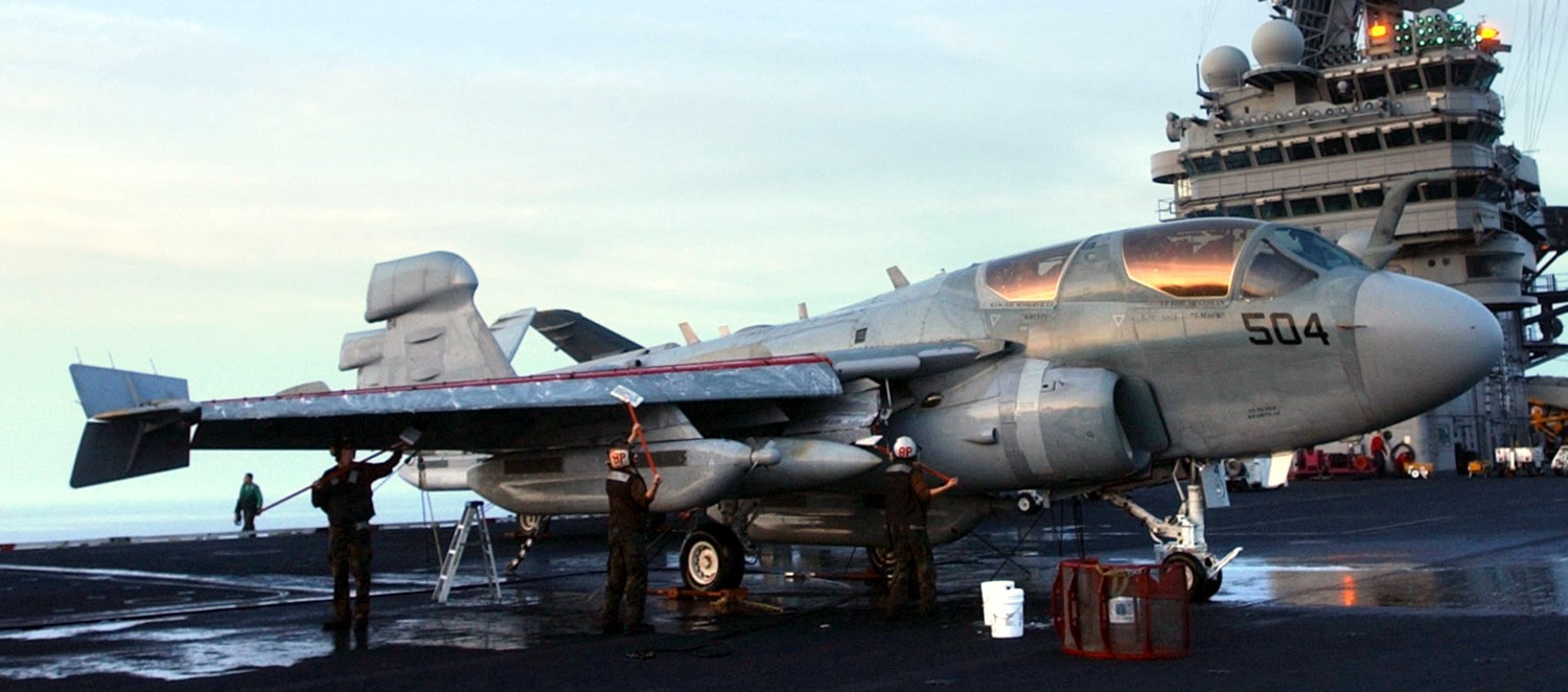 vaq-130 zappers electronic attack squadron vaqron us navy grumman ea-6b prowler aircraft carrier air wing cvw-3 uss harry s. truman cvn-75 131