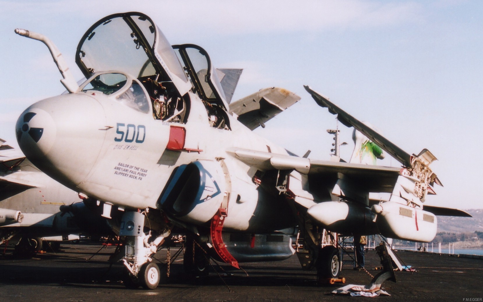 vaq-130 zappers electronic attack squadron vaqron us navy grumman ea-6b prowler aircraft carrier air wing cvw-3 uss harry s. truman cvn-75 145