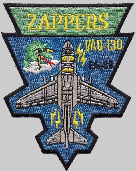 vaq-130 zappers crest patch insignia badge tactical electronic warfare attack squadron us navy ea-6b prowler 10p