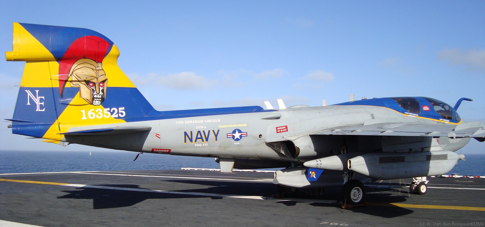 vaq-131 lancers electronic attack squadron vaqron us navy grumman ea-6b prowler carrier air wing cvw-2 uss abraham lincoln cvn-72 14