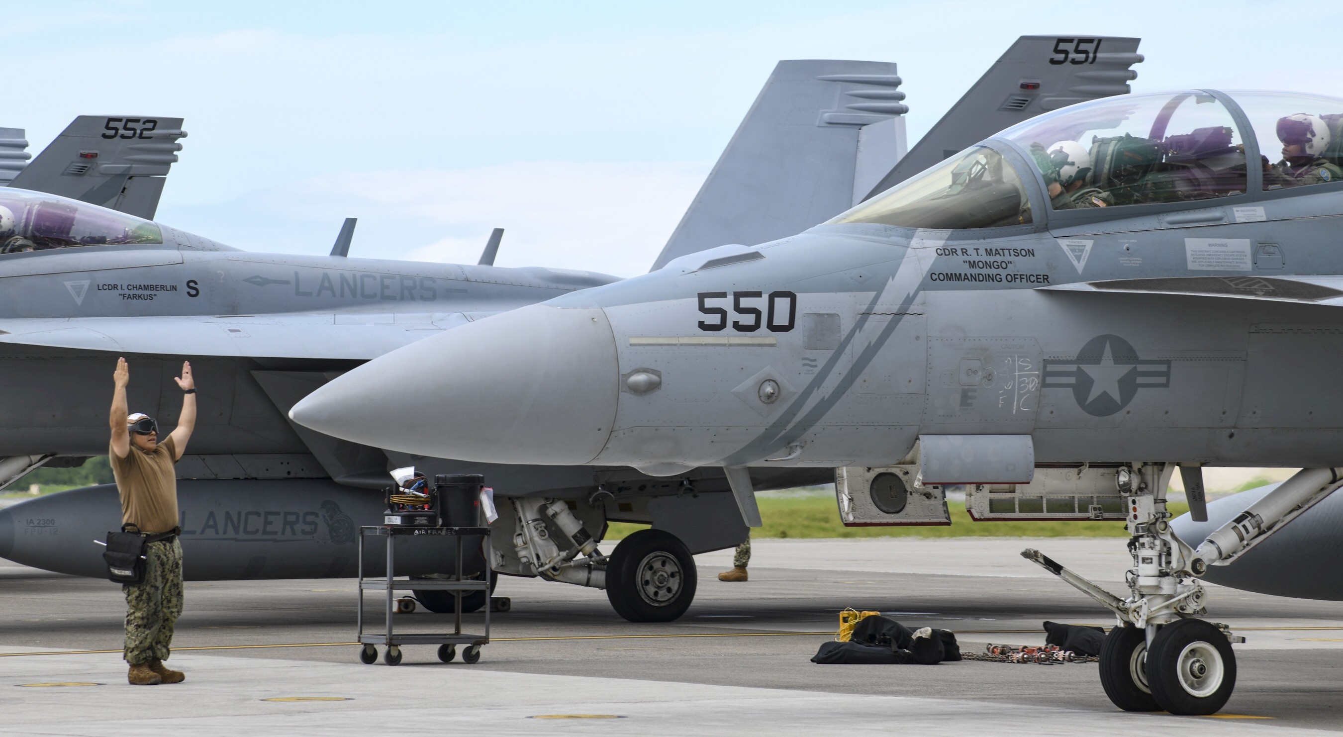 vaq-131 lancers electronic attack squadron vaqron us navy boeing ea-18g growler misawa air base japan 24