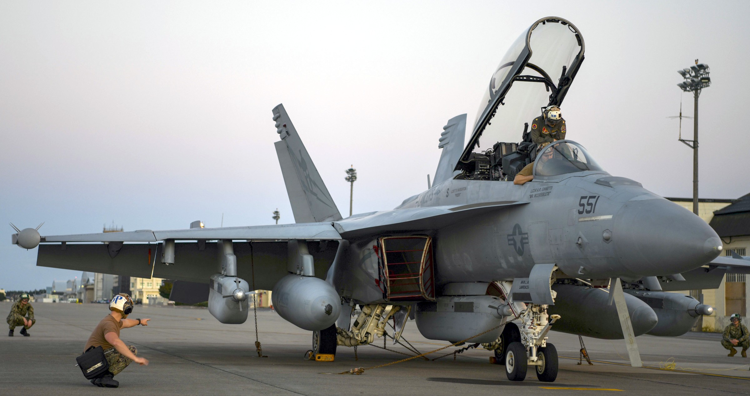 vaq-131 lancers electronic attack squadron vaqron us navy boeing ea-18g growler misawa air base japan 76