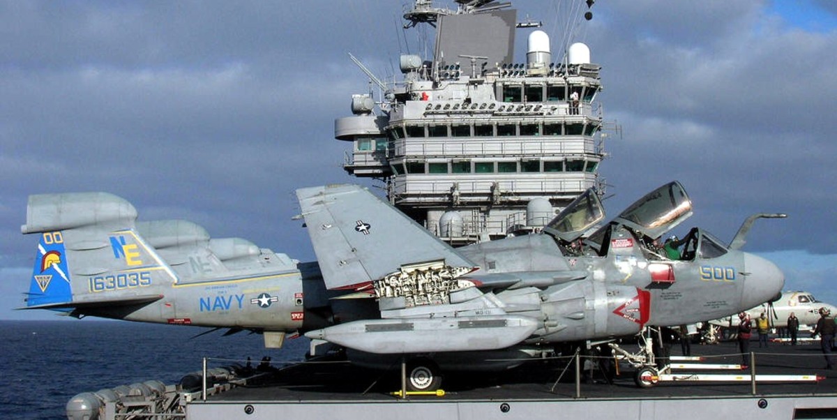 vaq-131 lancers electronic attack squadron vaqron us navy grumman ea-6b prowler carrier air wing cvw-2 uss abraham lincoln cvn-72 121