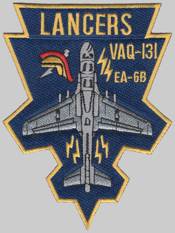 vaq-131 lancers insignia crest patch badge tactical electronic attack warfare squadron us navy ea-18g growler ea-6b prowler 02p