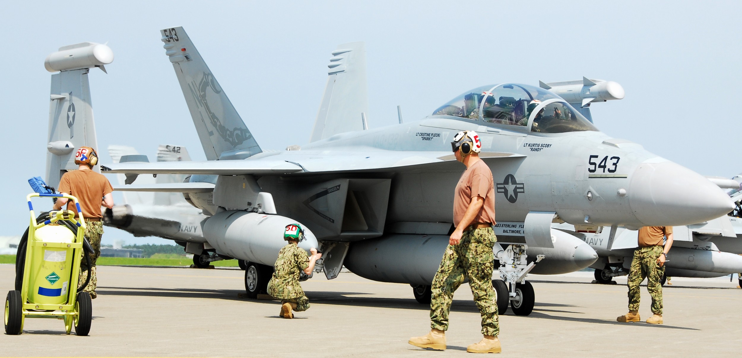 vaq-132 scorpions electronic attack squadron vaqron us navy boeing ea-18g growler naf misawa air base japan 09