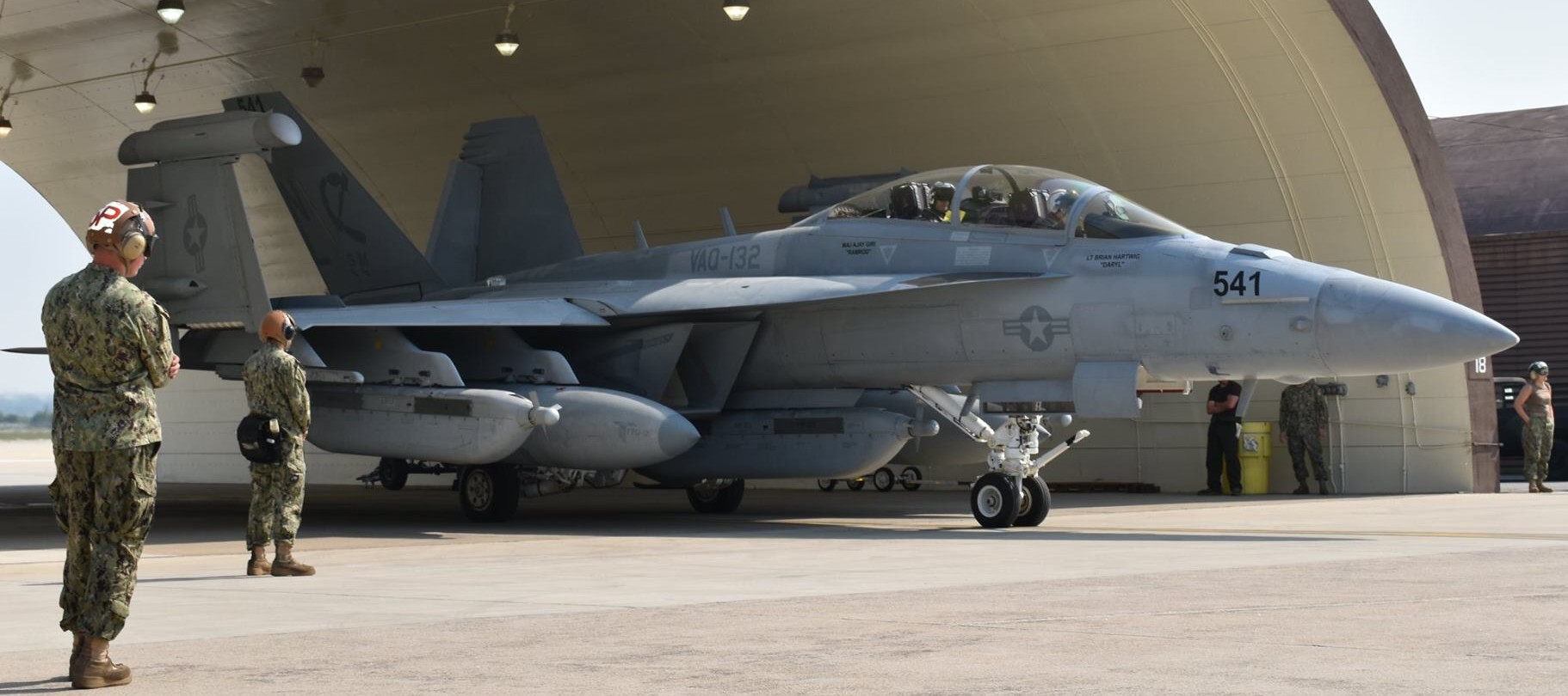 vaq-132 scorpions electronic attack squadron vaqron us navy boeing ea-18g growler osan air base south korea 34