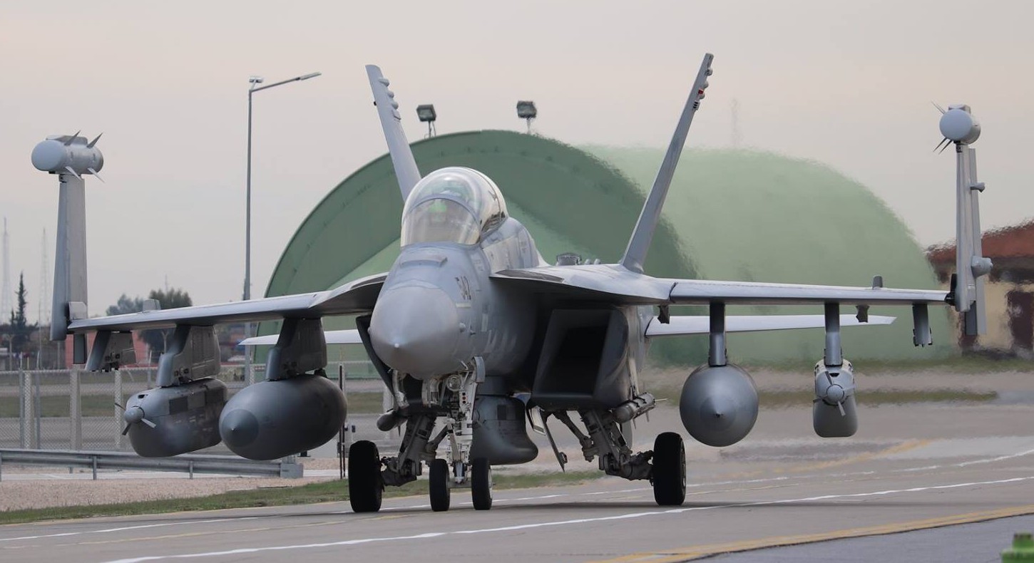 vaq-132 scorpions electronic attack squadron vaqron us navy boeing ea-18g growler incirlik air base turkey 45