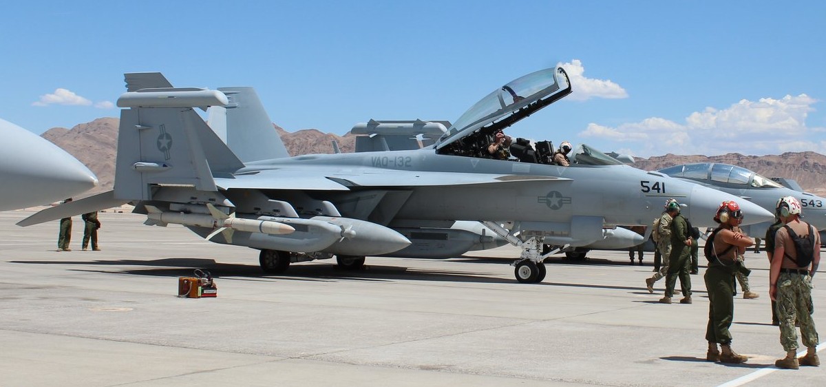 vaq-132 scorpions electronic attack squadron vaqron us navy boeing ea-18g growler exercise red flag nellis afb nevada 57