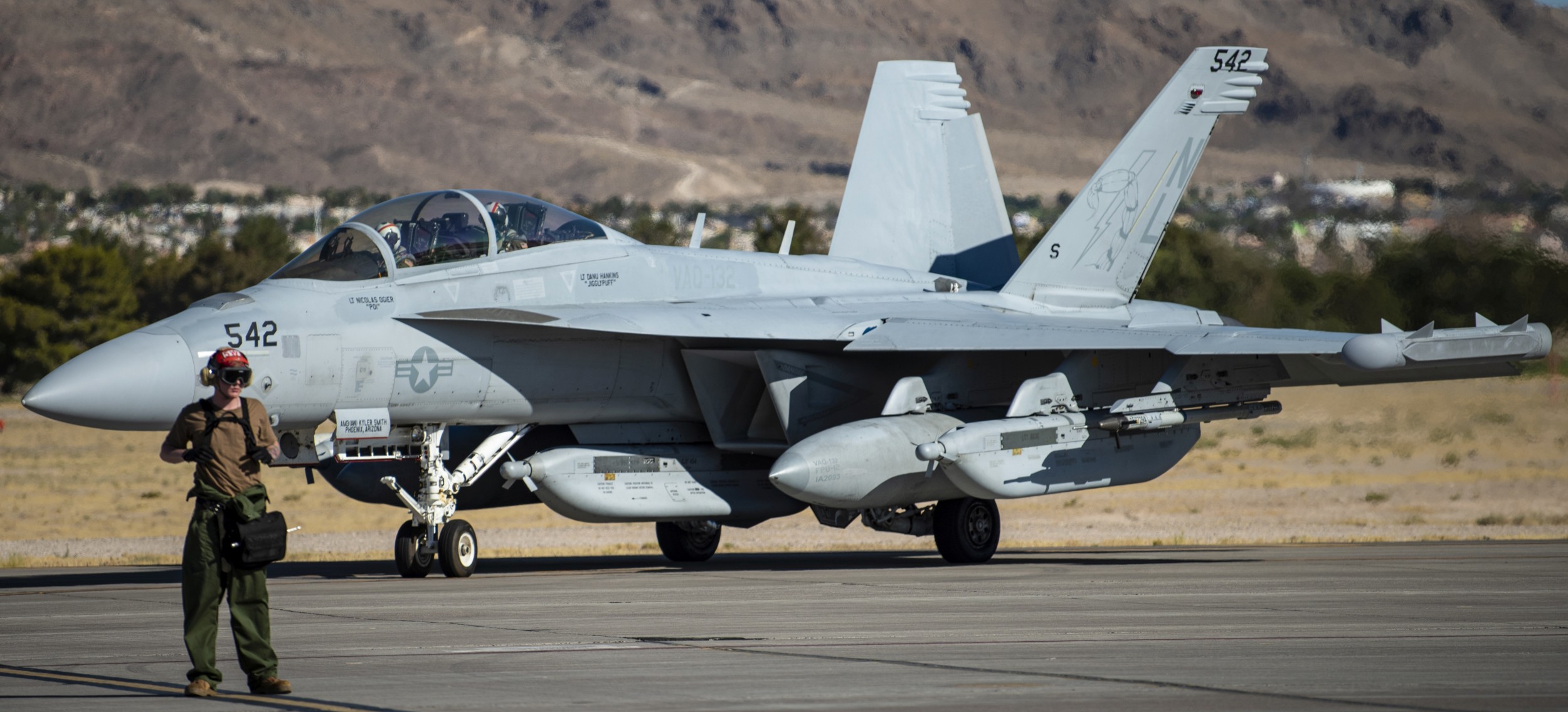 vaq-132 scorpions electronic attack squadron vaqron us navy boeing ea-18g growler exercise red flag 20-3 nellis afb nevada 75