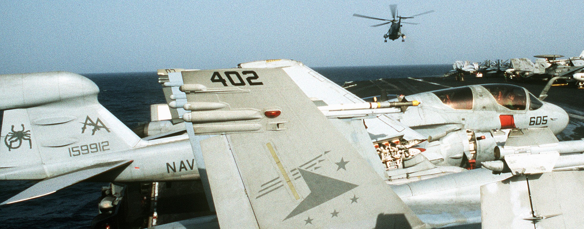 vaq-132 scorpions tactical electronic warfare squadron tacelron us navy ea-6b prowler cvw-17 uss saratoga cv-60 94 desert storm