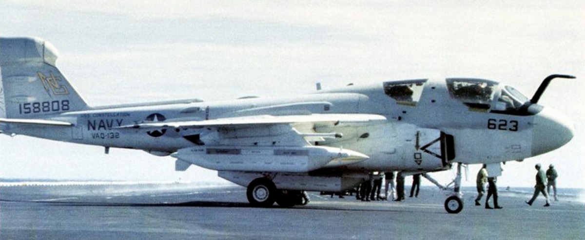 vaq-132 scorpions tactical electronic warfare squadron tacelron us navy ea-6b prowler cvw-9 uss constellation cv-64 101