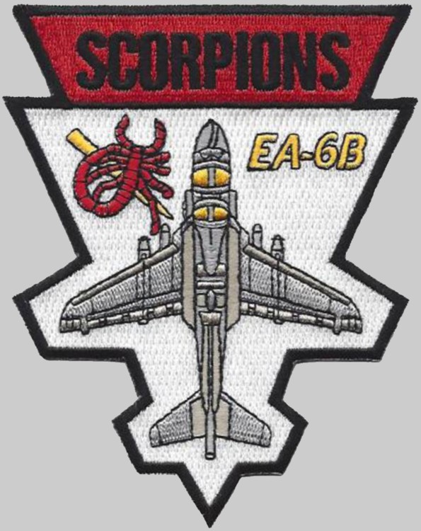 vaq-132 scorpions insignia crest patch badge electronic attack squadron tactical warfare navy ea-18g growler ea-6b prowler 09p