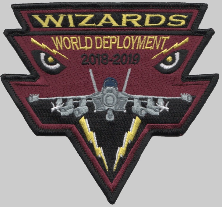vaq-133 wizards insignia crest patch badge electronic attack squadron us navy ea-18g growler 03p