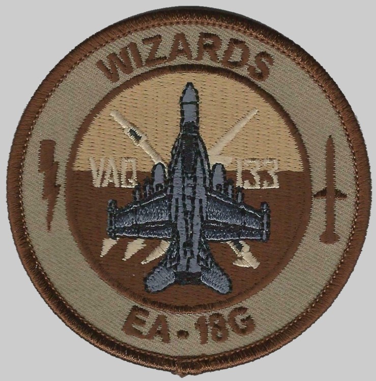 vaq-133 wizards insignia crest patch badge electronic attack squadron us navy ea-18g growler 04p