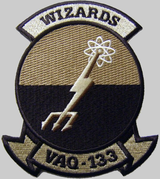 vaq-133 wizards insignia crest patch badge electronic attack squadron us navy ea-18g growler 07p