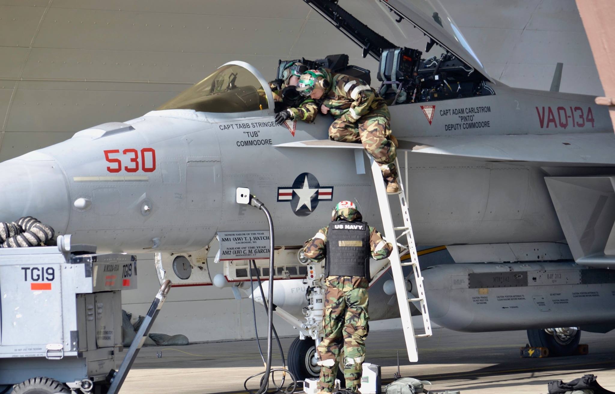 vaq-134 garudas electronic attack squadron vaqron us navy boeing ea-18g growler osan air base south korea 68