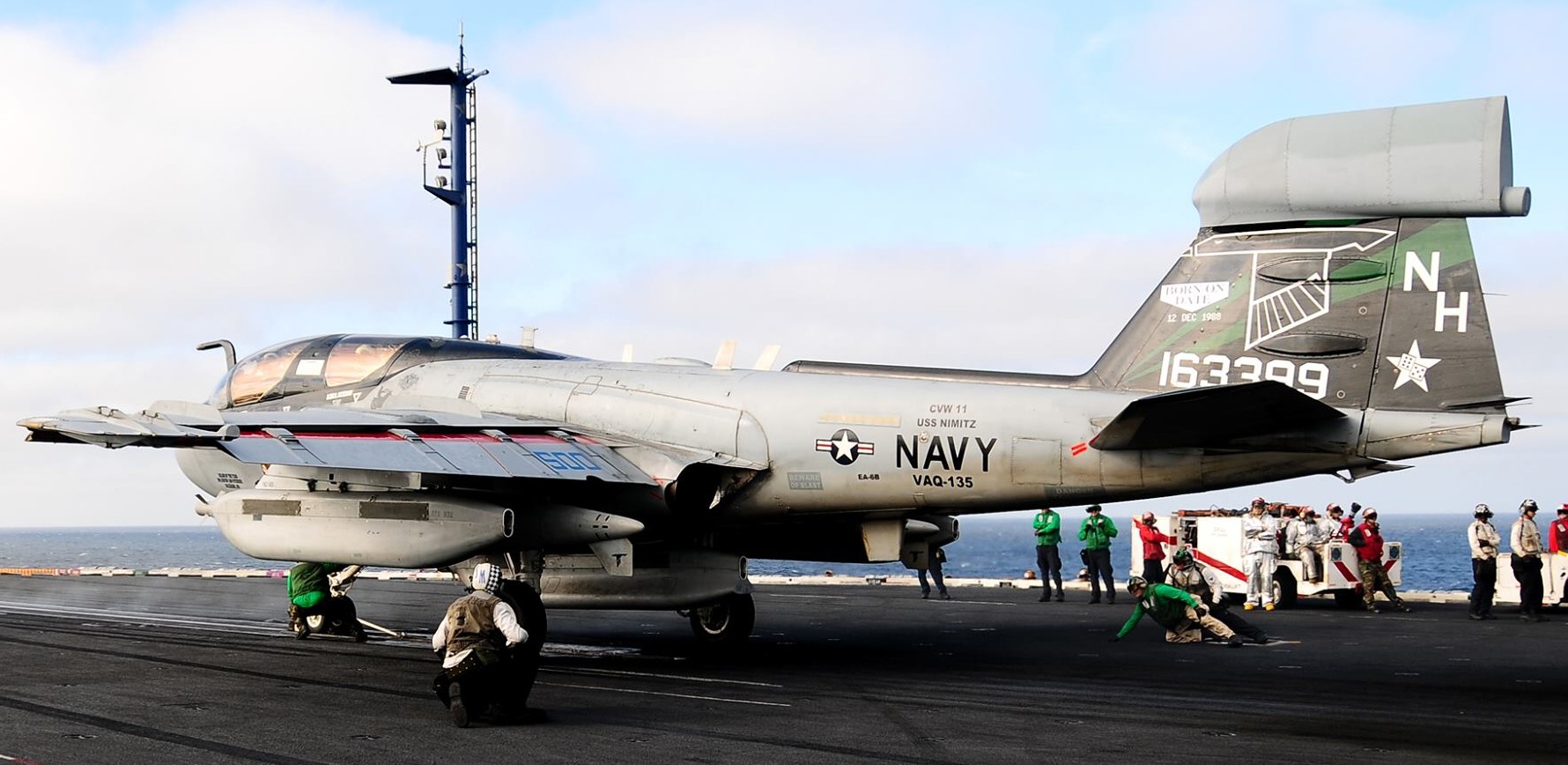 vaq-135 black ravens electronic attack squadron vaqron us navy gruman ea-6b prowler cvw-11 uss nimitz cvn-68 48