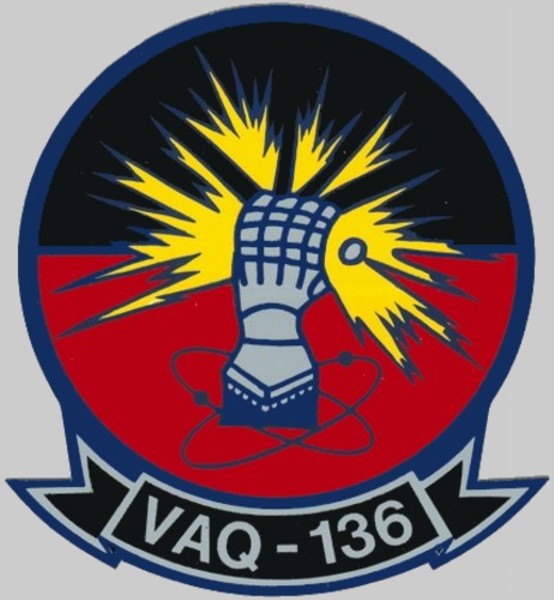 vaq-136 gauntlets insignia crest patch badge electronic attack tactical warfare squadron us navy ea-6b prowler 05c