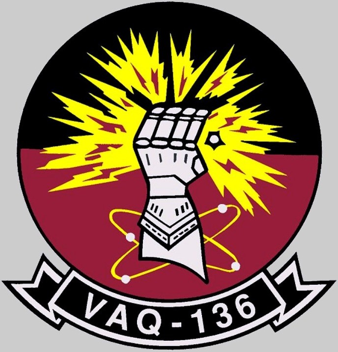vaq-136 gauntlets insignia crest patch badge electronic attack tactical warfare squadron us navy ea-6b prowler 06c