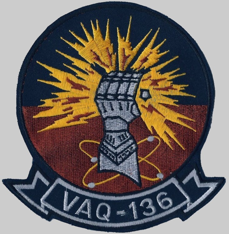 vaq-136 gauntlets insignia crest patch badge electronic attack tactical warfare squadron us navy ea-6b prowler 03p