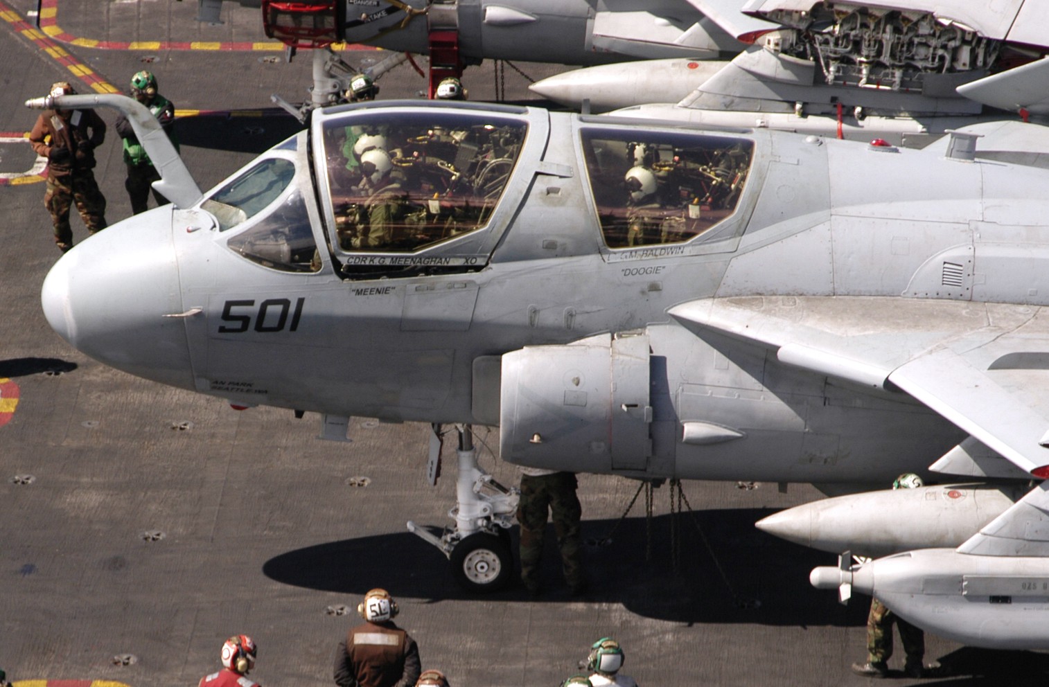 vaq-137 rooks electronic attack squadron us navy ea-6b prowler carrier air wing cvw-1 uss enterprise cvn-65 cockpit view 08