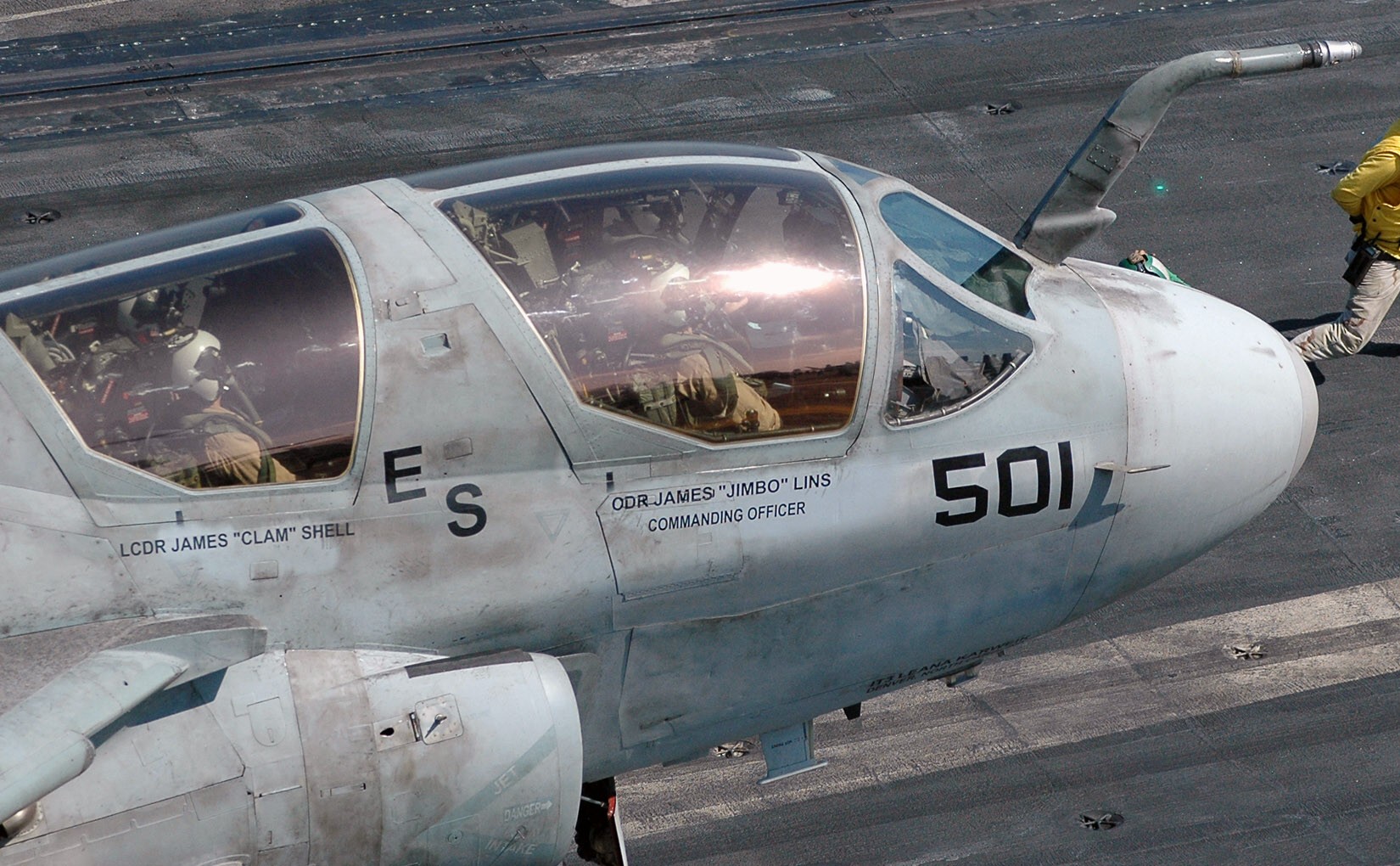 vaq-137 rooks electronic attack squadron us navy ea-6b prowler carrier air wing cvw-1 uss enterprise cvn-65 15 cockpit view